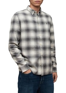 AllSaints Omega Flannel Button-Up Shirt