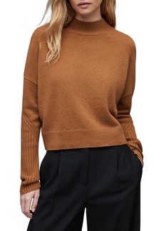 AllSaints Orion Mock Neck Cashmere & Wool Sweater