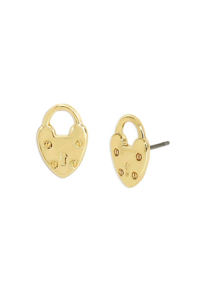 Allsaints Padlock Heart Drop Earrings