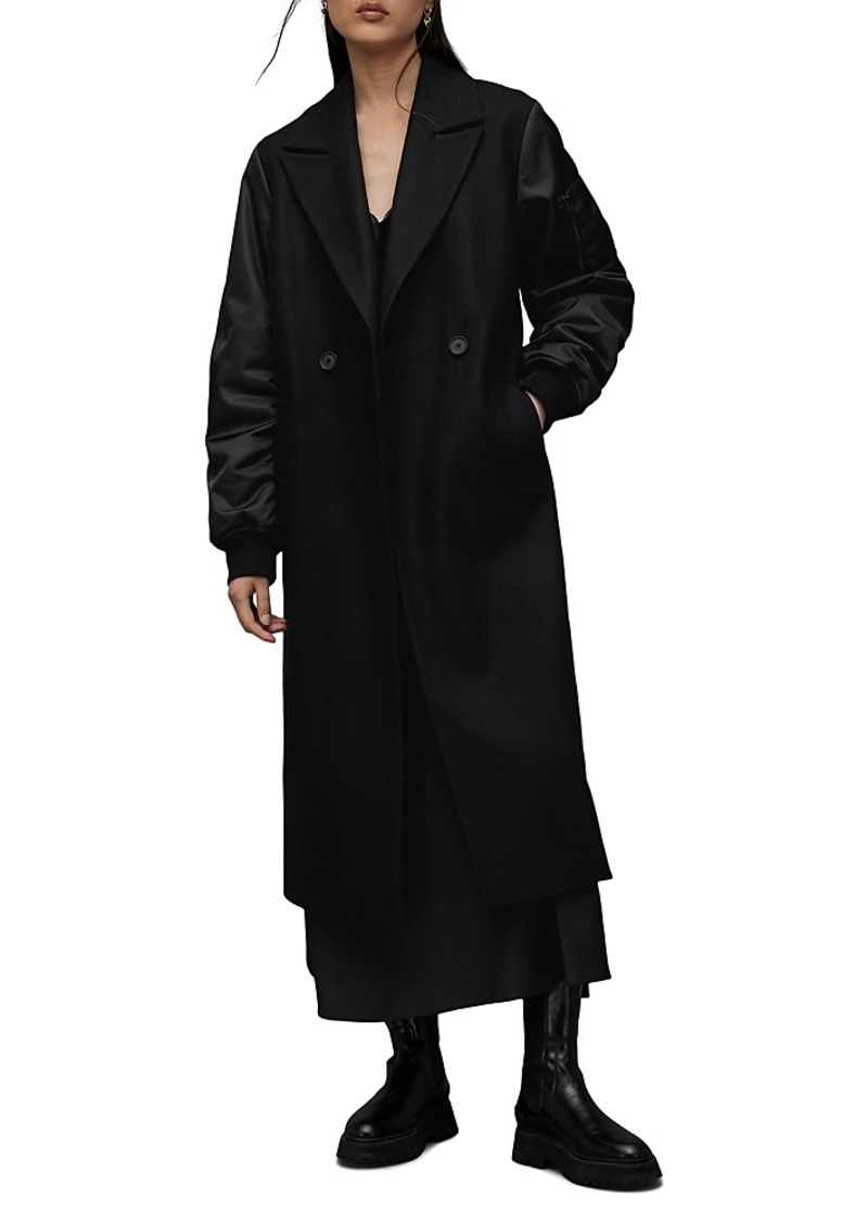 Allsaints Paulah Mixed Media Coat