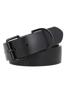 AllSaints Perforated Logo Leather Belt