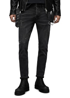 Allsaints Rex Slim Fit Jeans in Washed Black