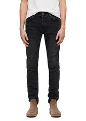 ALLSAINTS Rex Straight Slim Jeans in Washed Black 
