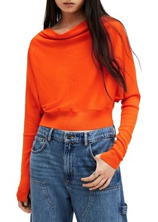 Allsaints Ridley Cowl Neck Cropped Sweater