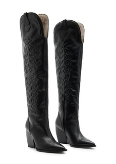 AllSaints Roxanne Over the Knee Western Boot