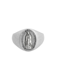 AllSaints Saint Sterling Silver Signet Ring