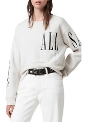 AllSaints Separo Eva Logo Cotton Blend Sweatshirt