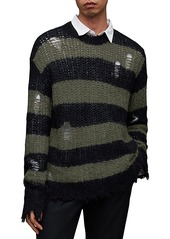 Allsaints Sid Destructed Crewneck Sweater