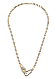 Allsaints Snake Head Strand Necklace, 16.5