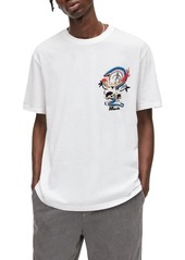 AllSaints Snake Pit Crewneck Graphic Tee in Optic White at Nordstrom