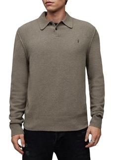 AllSaints Statten Long Sleeve Polo Sweater
