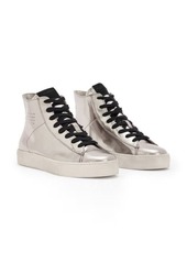 AllSaints Tana Metallic Leather High Top Sneaker