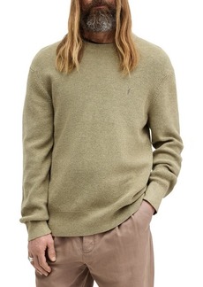 AllSaints Thermal Cotton & Wool Crewneck Sweater