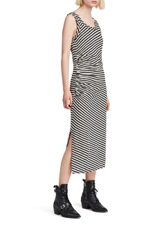 ALLSAINTS Tina Stripe Midi Dress