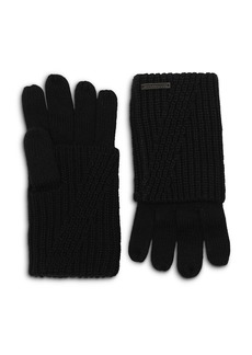 Allsaints Traveling Rib Foldover Gloves