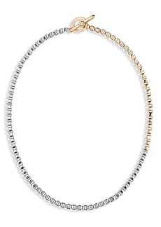 AllSaints Two-Tone Box Chain Necklace in Gold/Rhodium at Nordstrom Rack