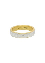 AllSaints Two-Tone Hammered Band Ring