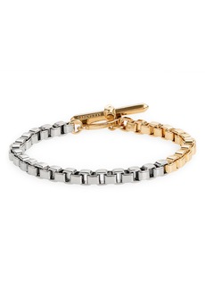 AllSaints Two-Tone Toggle Chain Bracelet in Gold/Rhodium at Nordstrom Rack