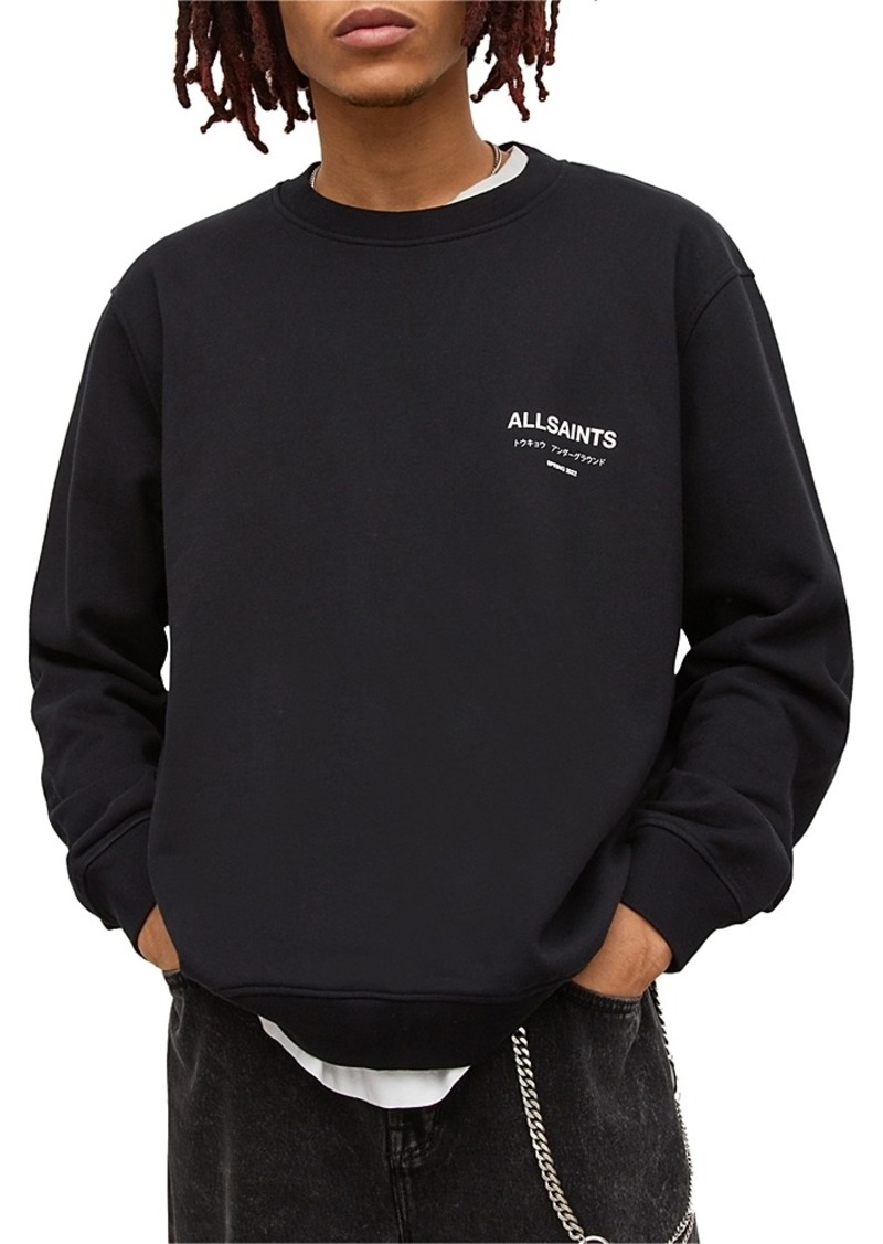 Allsaints Underground Organic Cotton Graphic Sweatshirt