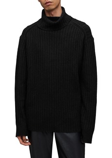 Allsaints Varid Relaxed Fit Ribbed Funnel Neck Sweater