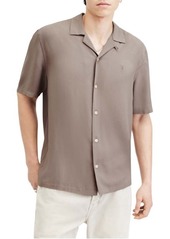 AllSaints Venice Relaxed Fit Short Sleeve Button-Up Camp Shirt