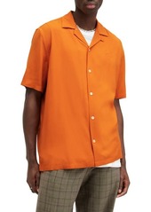 AllSaints Venice Relaxed Fit Short Sleeve Button-Up Camp Shirt