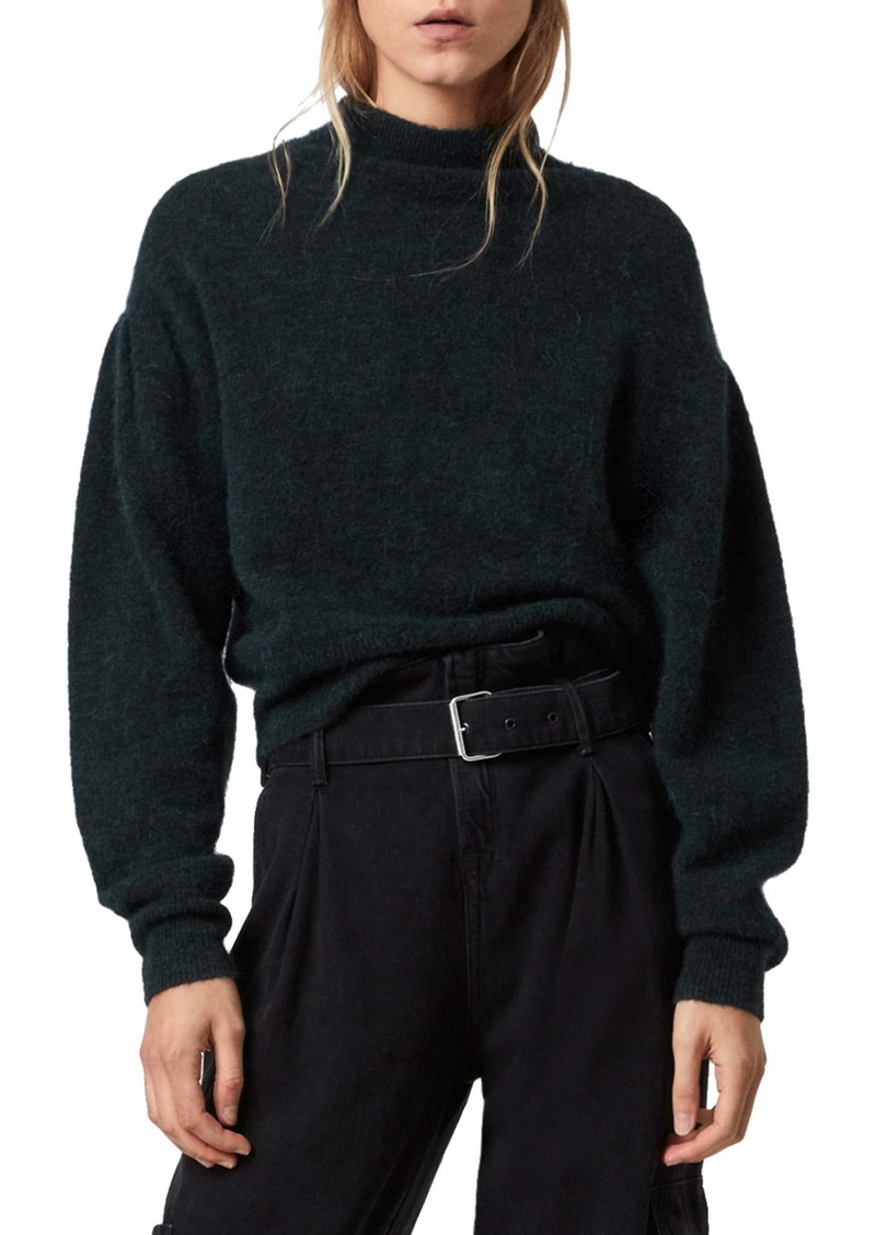 ALLSAINTS Vika Puff Sleeve Turtleneck Sweater