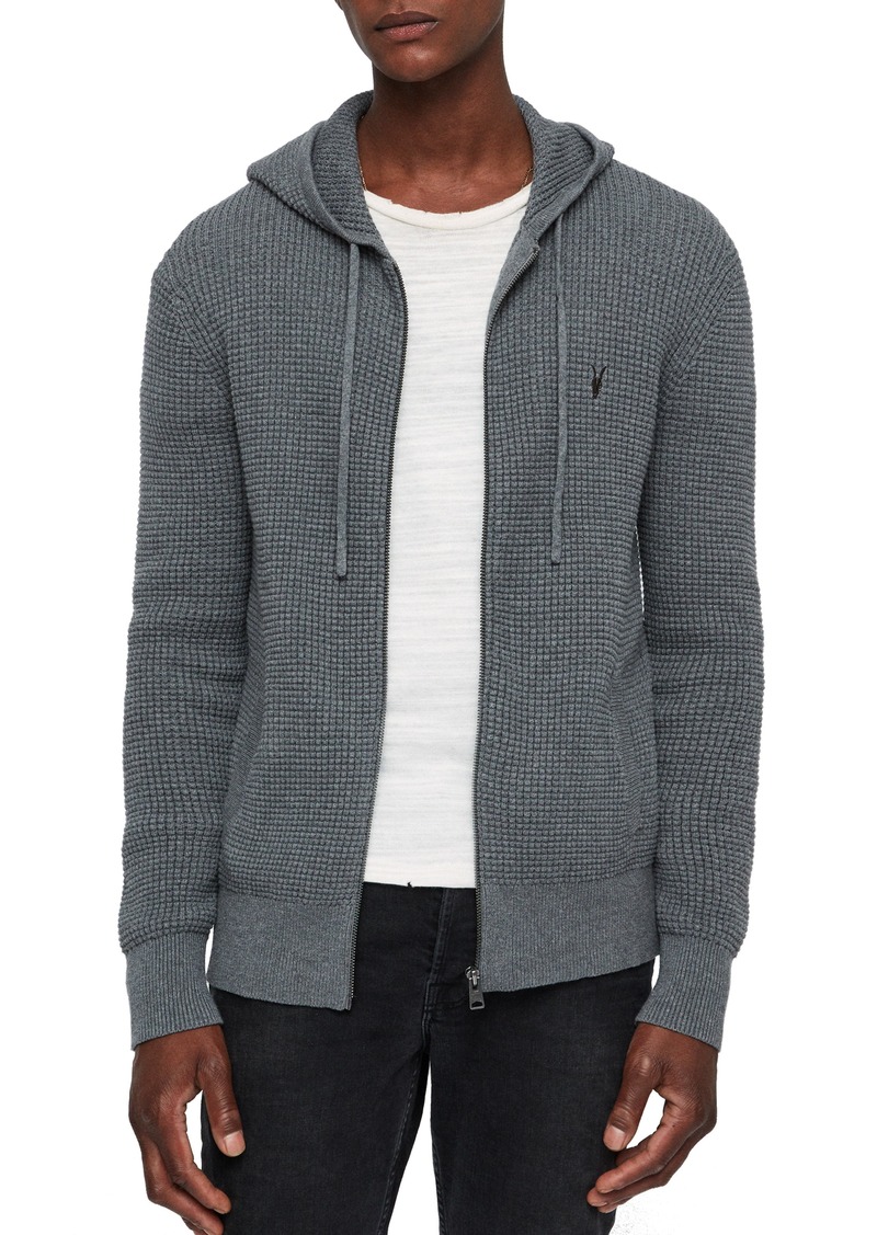 all saints zip hoodie