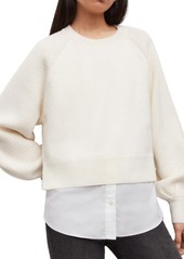 AllSaints Women's Cori Layered Look Merino Wool Sweater