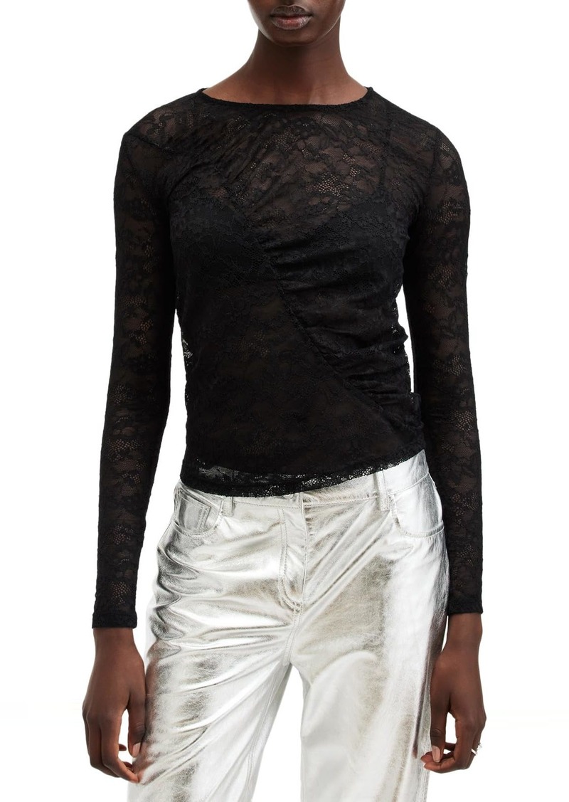 AllSaints Women's Edana Lace Ls Top