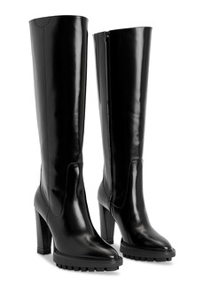 Allsaints Women's Harlem Almond Toe Tall High Heel Platform Boots