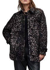 AllSaints Women's Jessa Leo Leopard Print Faux Fur Jacket