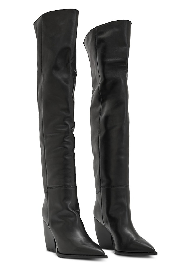 Allsaints Women's Reina Pointed Toe Over The Knee Boots