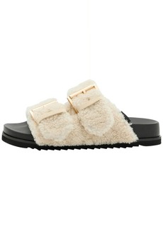 AllSaints Women's SIAN Sherpa Sandal Mule