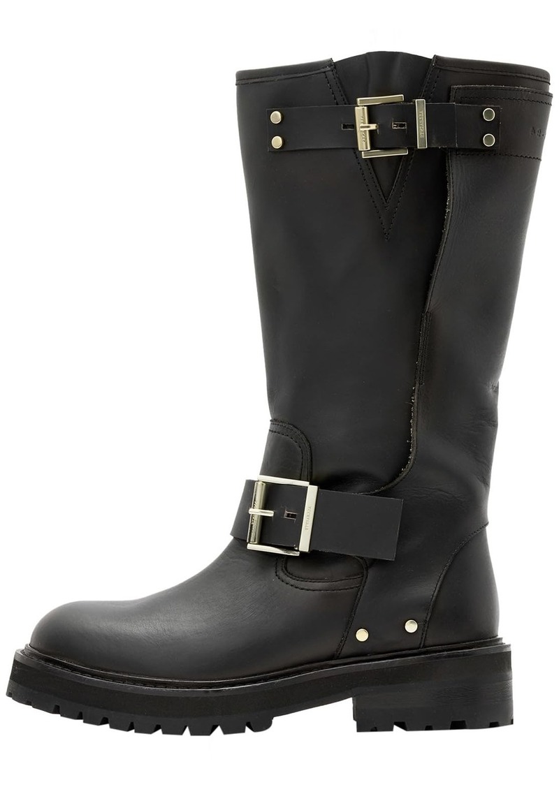 AllSaints Women's Tay Biker Boot Mid Calf