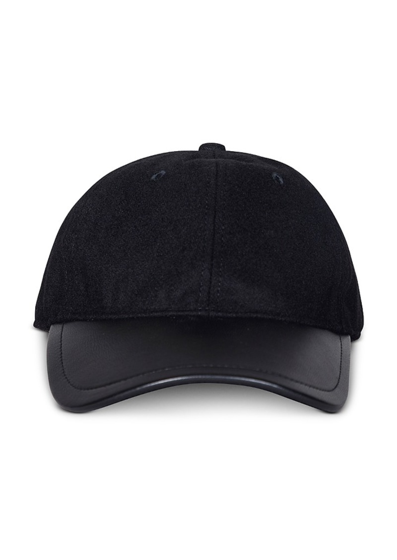 Allsaints Wool & Leather Baseball Cap