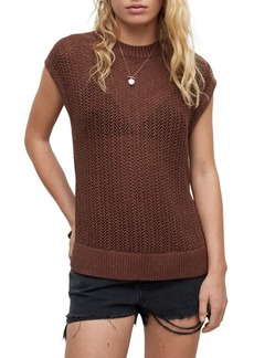 AllSaints Zadie Cap Sleeve Cotton Sweater