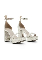 AllSaints Ziggy Snakeskin Embossed Platform Sandal