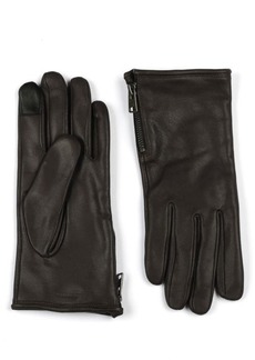 AllSaints Zip Leather Gloves
