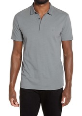 AllSaints Brace Slim Fit Solid Polo in Line Grey at Nordstrom