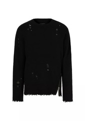 AllSaints Disorder Distressed Wool-Blend Sweater