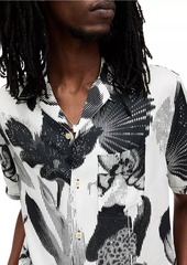 AllSaints Frequency Floral Camp Shirt