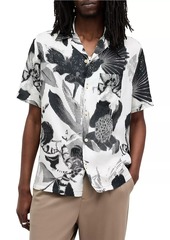 AllSaints Frequency Floral Camp Shirt