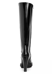 AllSaints Harlem 109MM Patent Leather Lug-Sole Boots