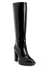 AllSaints Harlem 109MM Patent Leather Lug-Sole Boots