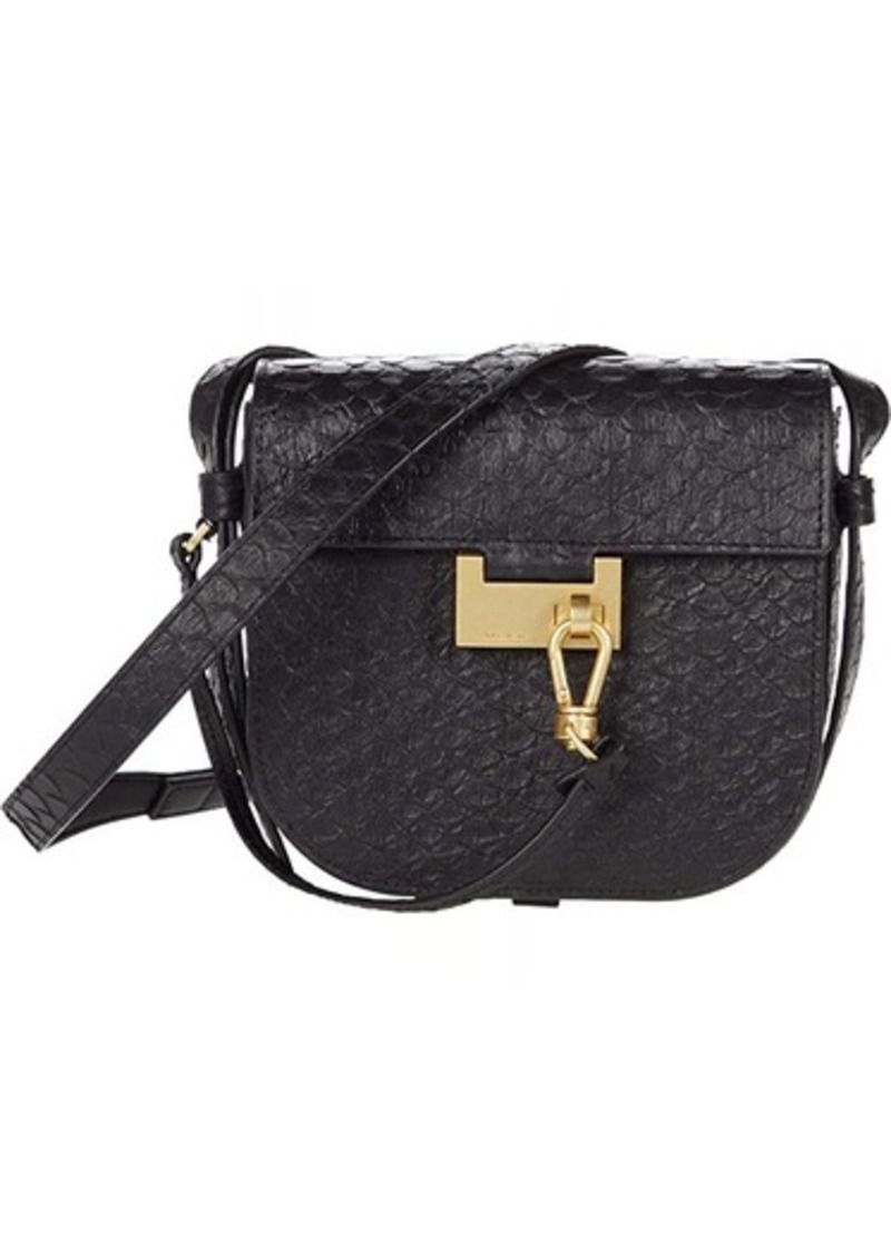 AllSaints Frankie Metallic Leather Convertible Crossbody Bag