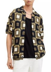 AllSaints Mandon Crochet Short-Sleeve Cardigan