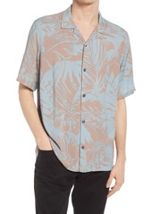 AllSaints Lanai Floral Relaxed Fit Short Sleeve Button-Up Camp Shirt in Pink at Nordstrom