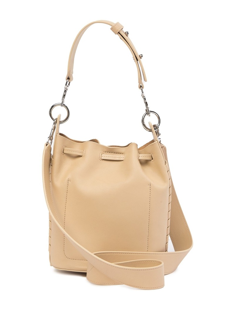 allsaints ray leather bucket bag