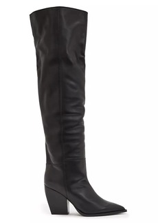 AllSaints Reina Leather Over-The-Knee Boots